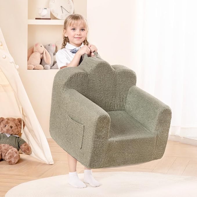 Tiita Kids Couch Plush Toddler Chair, Cloud-Like Glow in The Dark Kids Sofa - Image 5