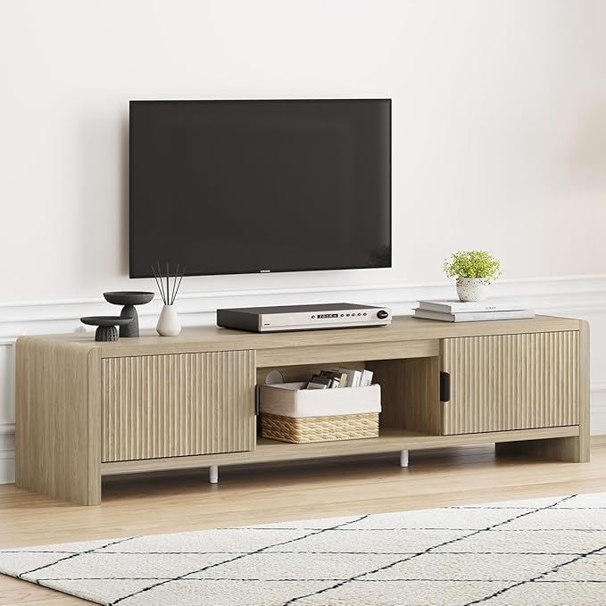 FATORRI TV Stand for TVs up to 75/65/55 Inch, Wood Entertainment Center - Image 7