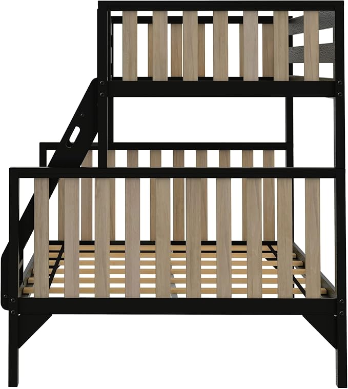 Max & Lily Bunk Bed, Scandinavian Modern Bunk Bed, Solid Wood Twin Over Full - Image 5
