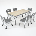 Kids Table and 6 Chairs Set，Height Adjustable Children Table & Chair，Toddlers by Unknown