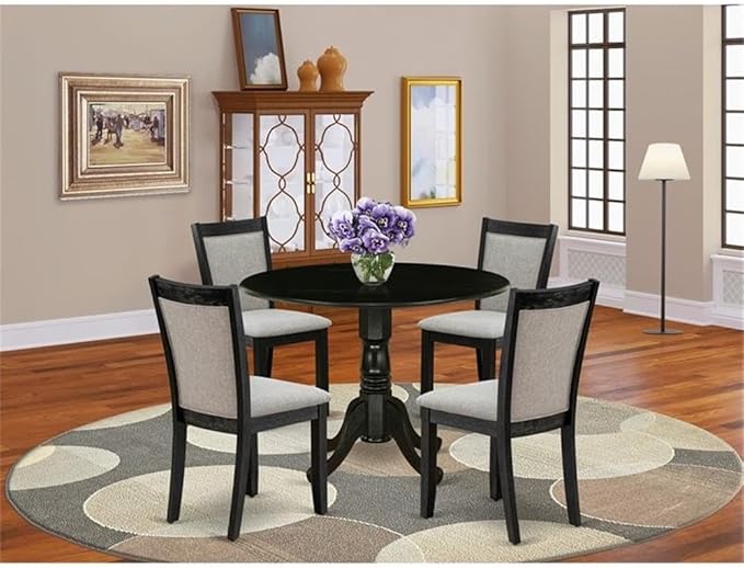 East West Furniture DLMZ5-AB6-06 5 Piece Dinette Set - Image 2
