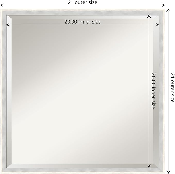 Amanti Art White Bathroom Mirror - Image 4
