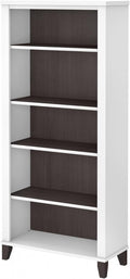 Bush Furniture Somerset 5 Shelf Bookcase in Storm Gray, Tall Bookshelf by BushHome