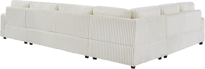 129" Oversized U Shaped Modular Sectional Sofa Couch - Image 5