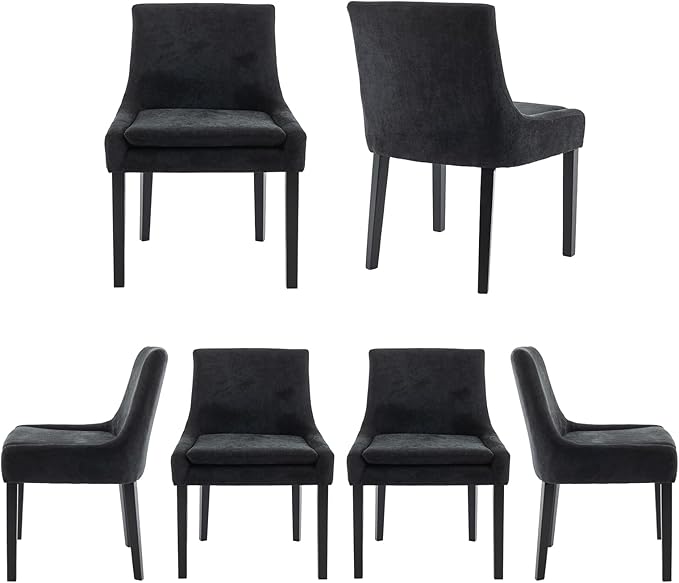 COLAMY Modern Dining Chairs Set of 6, Upholstered Corduroy Accent Side Leisure by COLAMYINC