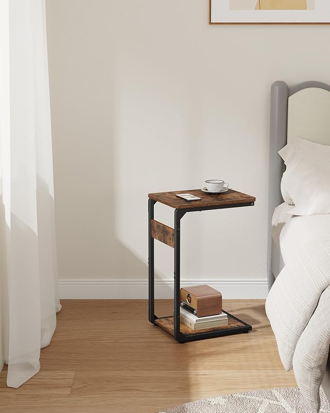 Narrow C-Shaped End Table, Small Side Table - Image 6