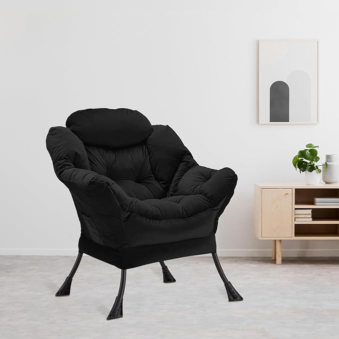 Lazy Chair Thick Padded, Comfy Velvet Accent Lounge Chair - Image 8