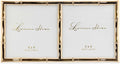 Lawrence Frames 4x4 Double Gold Metal Picture Frame by LawrenceFrames