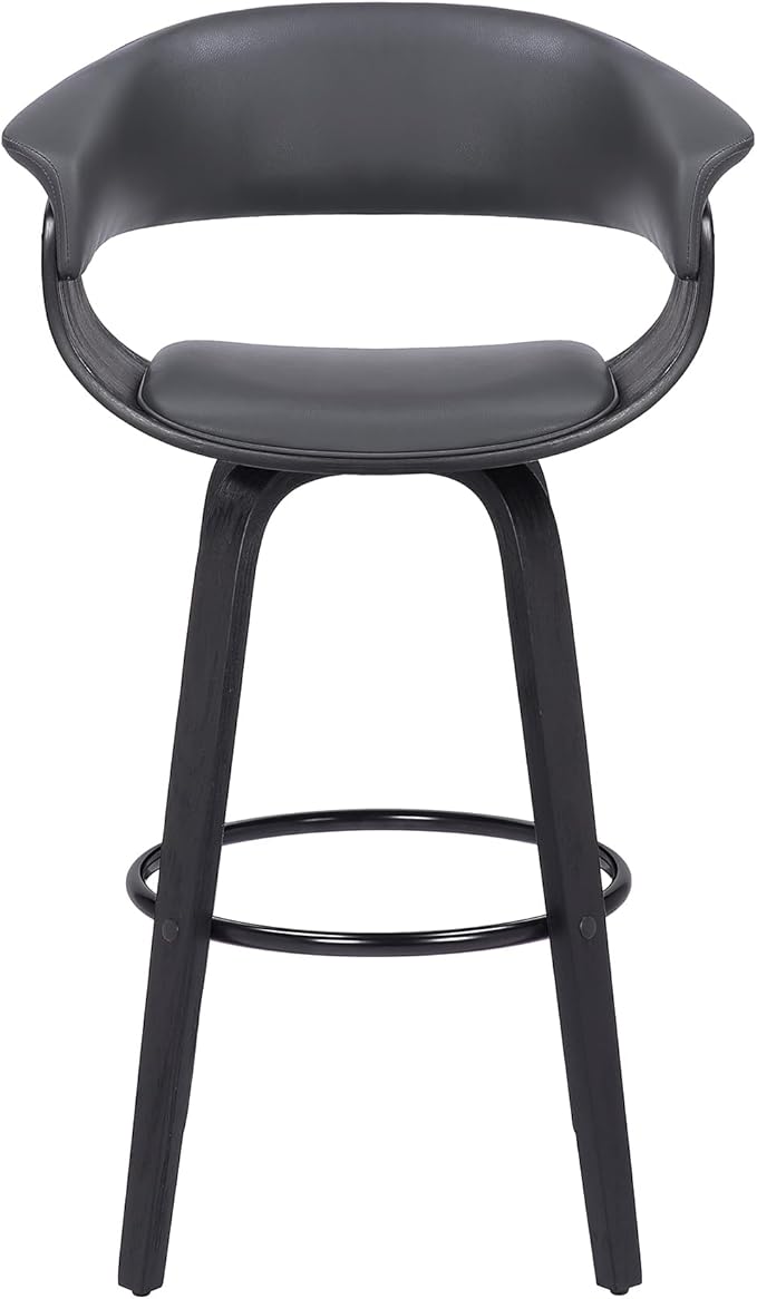 Armen Living Julyssa Mid Century Modern Swivel Bar Stool - Image 4