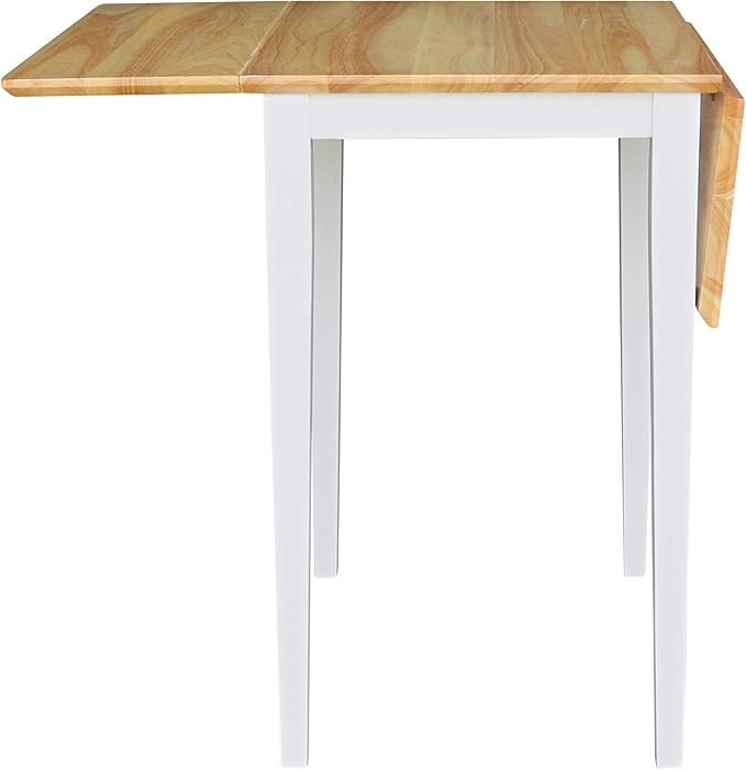 IC International Concepts, Solid Wood Small Drop Leaf Dining Table, Solid Real - Image 7