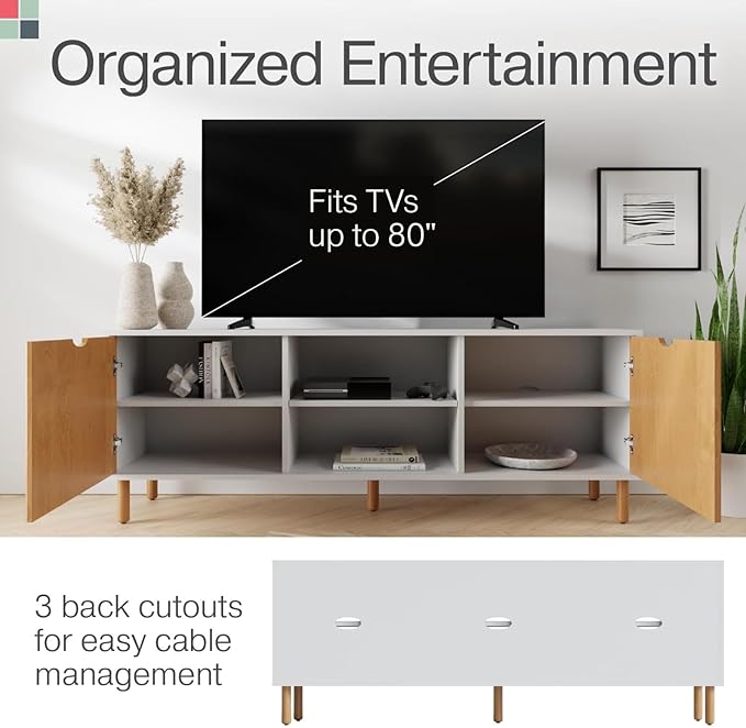 Fluted TV Stand & Entertainment Center - Image 6