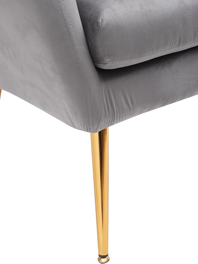 Container Furniture Direct Modern Chic Mid-Century Velvet Accent Armchair - Image 8