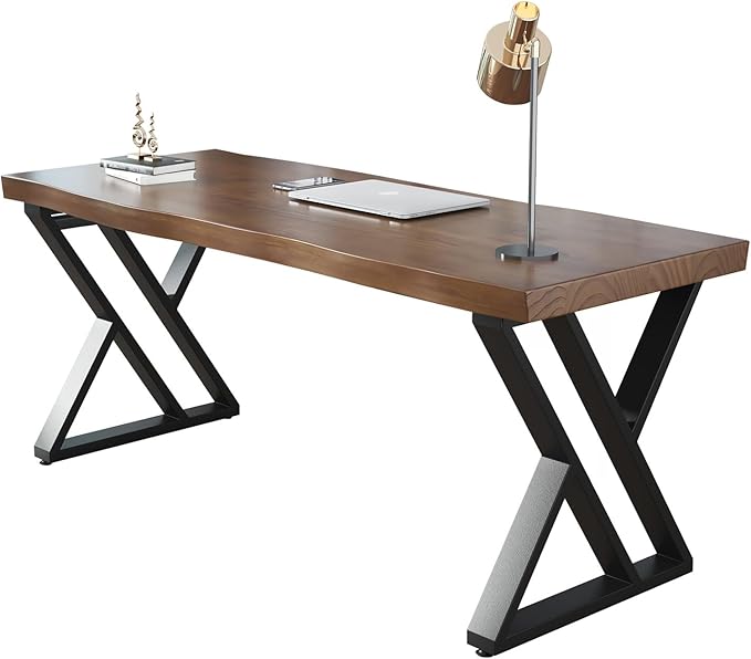 Rustic Style Solid Wood 55-inch Computer Desk - Image 7
