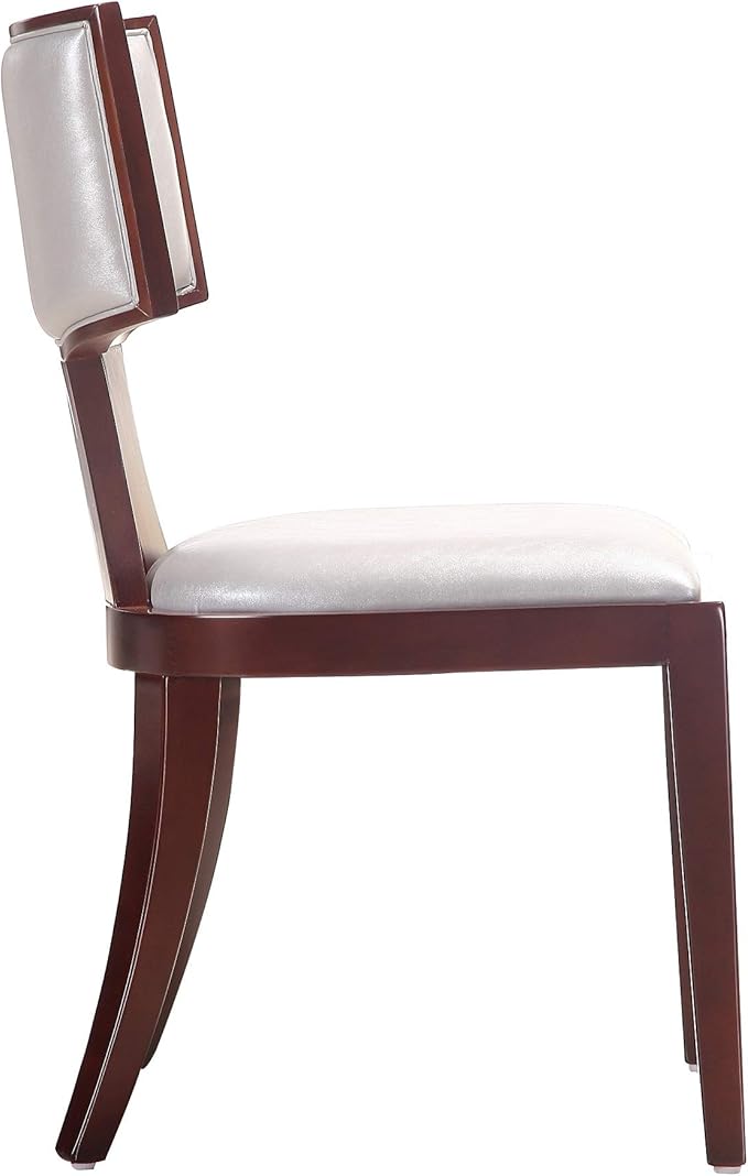 Manhattan Comfort Pulitzer Faux Leather Dining Chairs Set of 2, Solid Beech Wood - Image 6