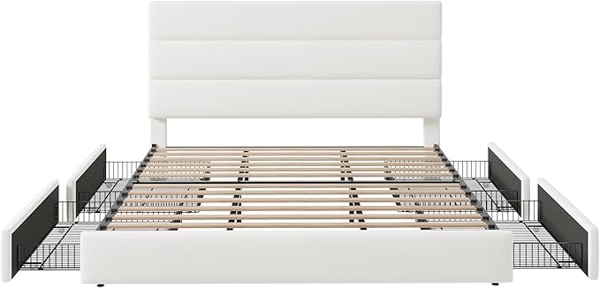 Allewie Modern King Size Platform Bed Frame - Image 8