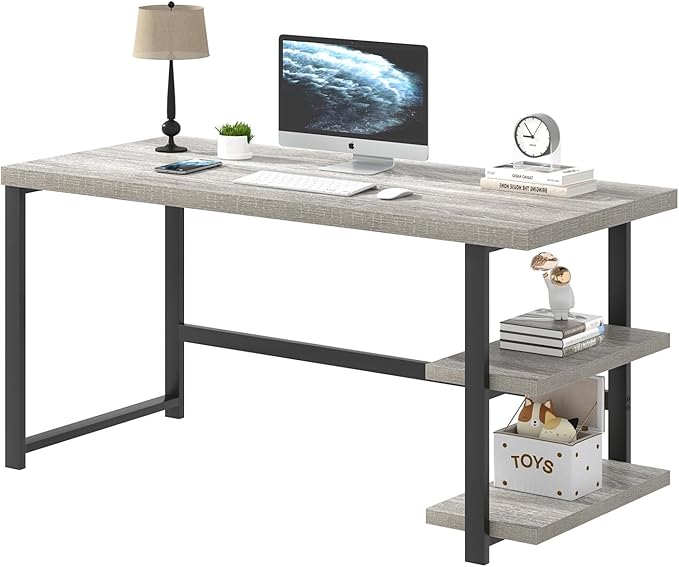 FOLUBAN Computer Desk, Modern Home Office Desk - Image 8