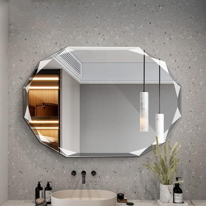 Single Beveled Edge Frameless Wall Mount Bathroom Vanity Mirror, 30” X 40” - Image 5