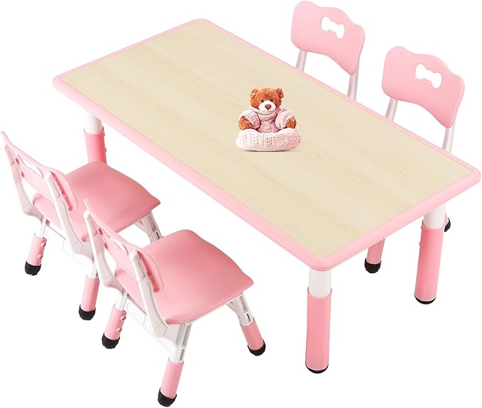 FUNLIO Kids Table and 4 Chairs Set by FUNLIO