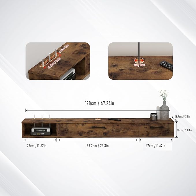 Pmnianhua Farmhouse Floating TV Stand - Image 4