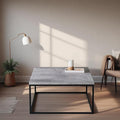 CENSI 30"x30" Square Concrete Accent Coffee Table Ottoman by CENSIFURNITURE