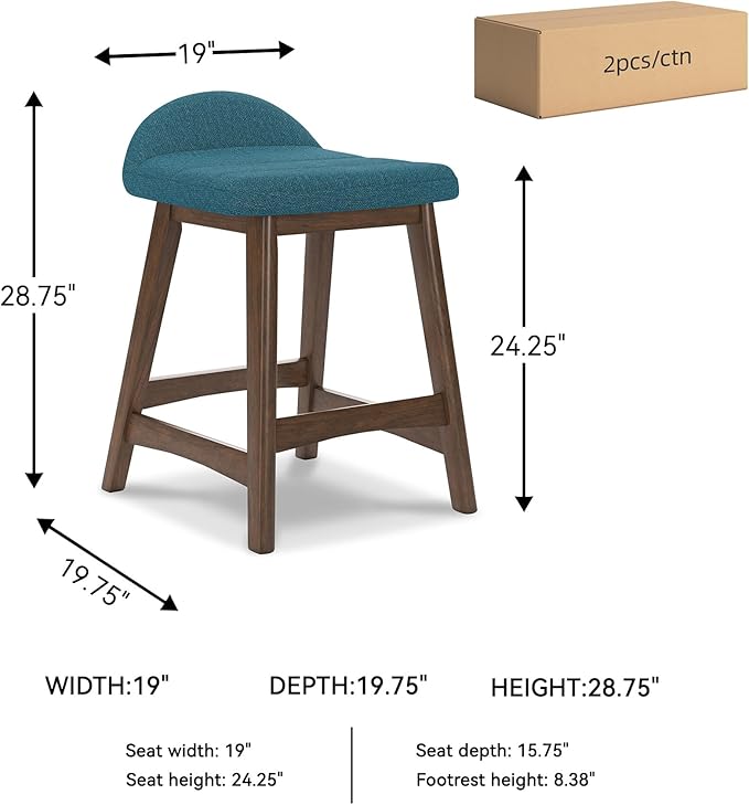 Signature Design by Ashley Lyncott Contemporary 28.5" Counter Height - Image 3