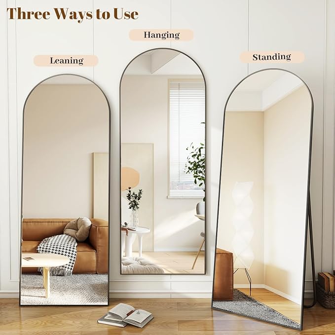 Koonmi 35"x78" Arched Full Length Mirror - Image 5