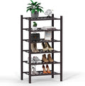 Haddockway small 6 Tier Bamboo Shoe Rack Storage Organizer, Small Space by Haddockway