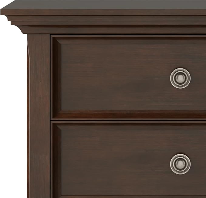 SIMPLIHOME Amherst Solid Wood 24 Inch Wide Traditional Bedside Nightstand Table - Image 7