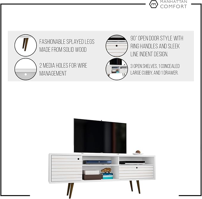 Manhattan Comfort Liberty Mid Century Modern TV Stand - Image 10