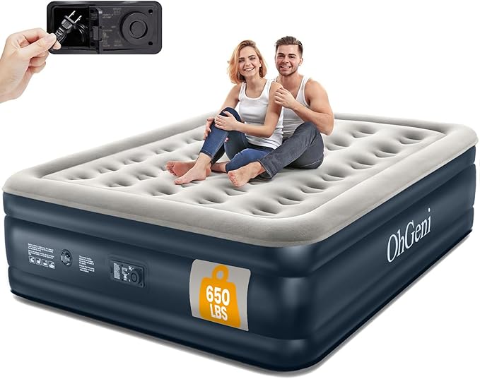 OhGeni Air Mattress Queen with Built in Pump, Blow Up Colchones Inflables by OhGeni