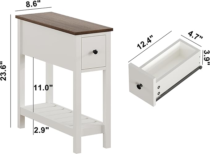 ChooChoo Narrow End Table, Small Side Table - Image 3