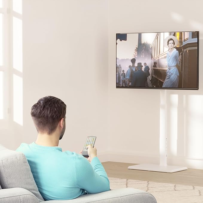 WALI Floor TV Stand with Power Outlet, Tall TV Stand Mount - Image 8