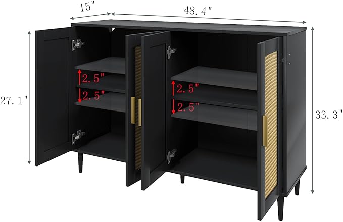 Buffet Sideboard, Kitchen Storage Cabinet - Image 2