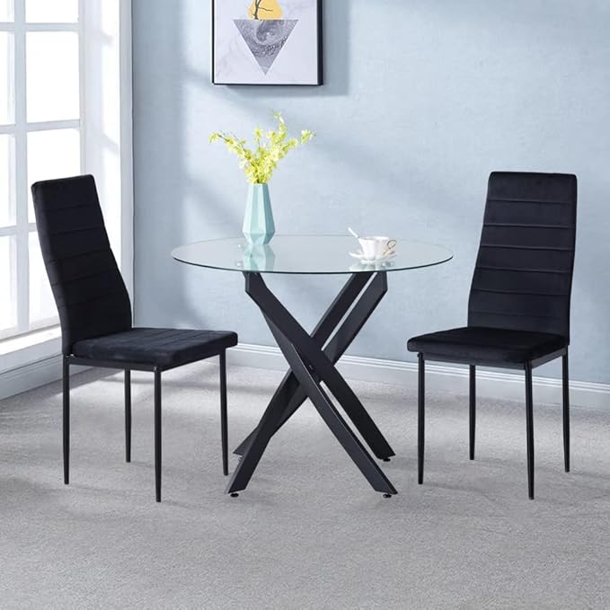 Round Tempered Glass Dining Table - Image 2