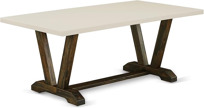 East West Furniture V727FO749-5 5 Piece Dining Set Includes a Rectangle Dining - Image 3