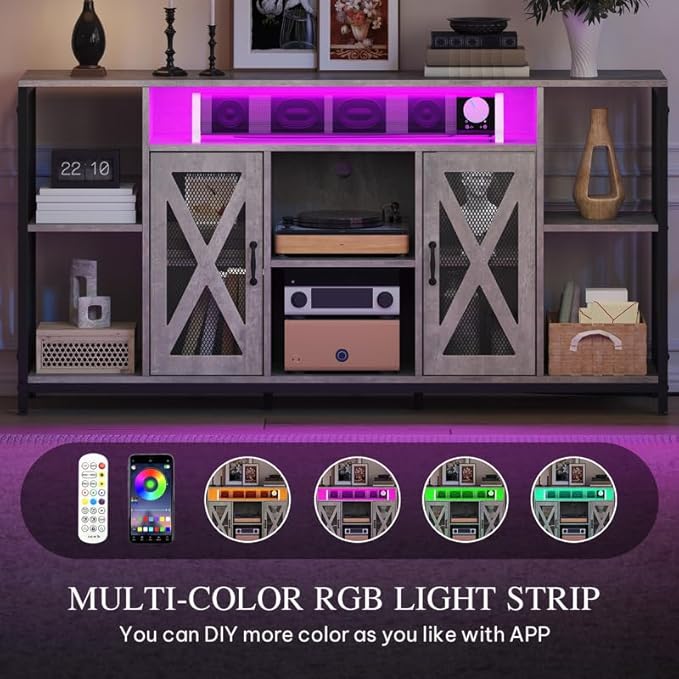 YITAHOME TV Stand for 70/65 Inch TV, 33.5'' Tall TV Stands for Living Room - Image 4