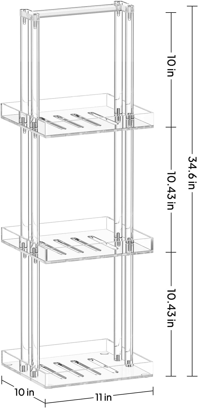 Aquiver Acrylic Standing Shower Caddy - Image 3