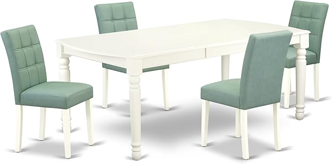 East West Furniture DOAS5-LWH-43 5 Piece Mid Century Modern Dining Set Includes by EastWestFurniture