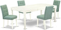 East West Furniture DOAS5-LWH-43 5 Piece Mid Century Modern Dining Set Includes by EastWestFurniture