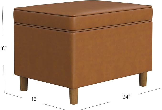 Home Decor | Dinah Collection Modern Storage Ottoman | Ottoman - Image 3