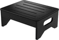 Wooden Step Stool for Adults & Kids, Non-Slip Rubber Feet, 6.5 Inch High by Hellojin