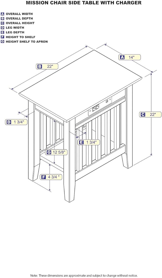 AFI, Mission Chair Side Table - Image 3