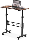 Small Standing Desk Adjustable Height, Mobile Stand Up Desk by Amztabler