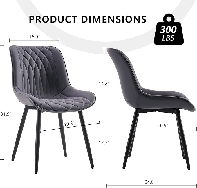 YOUNIKE Dining Chairs Set of 2 - Image 2