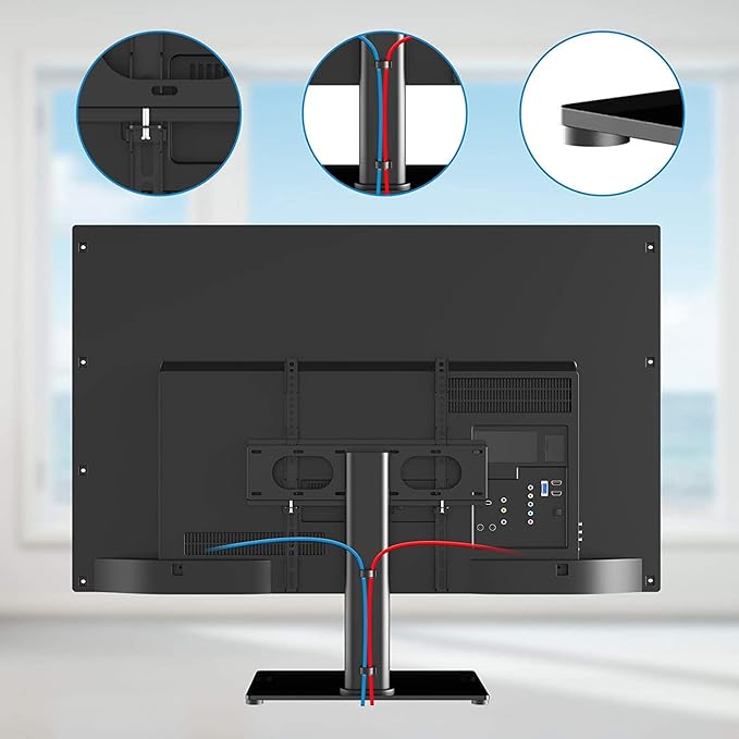 Suptek Universal Table Top TV Stand, Pedestal TV Stand - Image 6