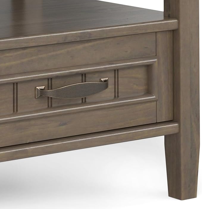 SIMPLIHOME Lev SOLID WOOD 20 Inch Wide Rectangle Transitional End Table - Image 12
