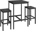 VASAGLE Bar Table and Chairs Set, Square Table by VASAGLEbySONGMICSHOME