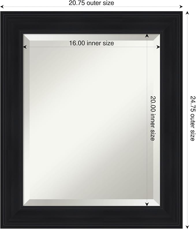 Amanti Art Black Bathroom Mirror - Image 3