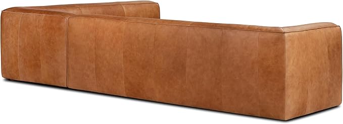 POLY & BARK Piazza Reversible Corner Sectional 125" Sofa in Bourbon Tan - Image 6