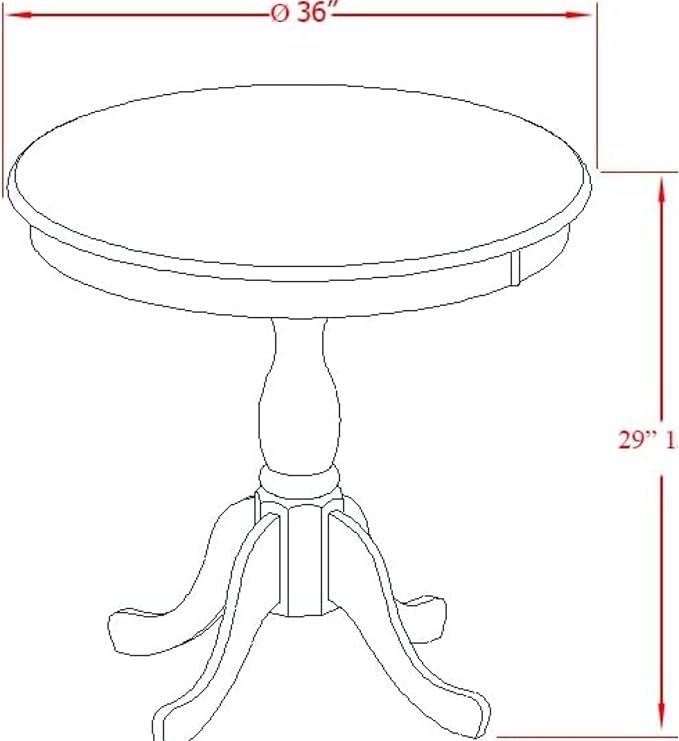 East West Furniture AMSI3-BCH-21 3 Piece Dinette Set - Image 10